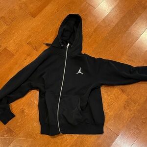 Jordan Black Zip Up Sweater